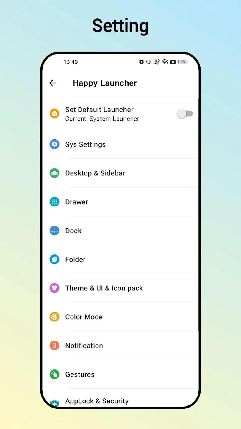 Happy Launcher, smile launcher Screenshot 8