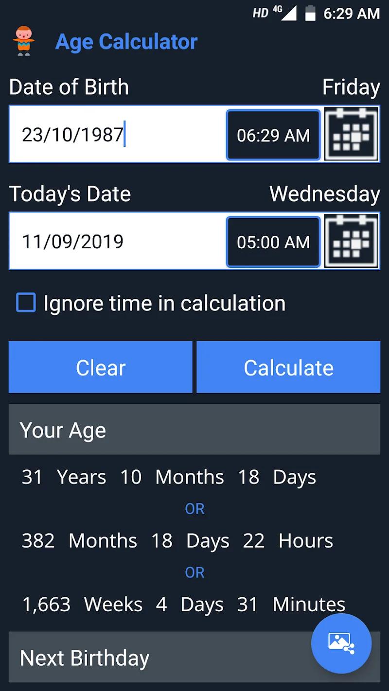 Age Calculator Pro Screenshot 2
