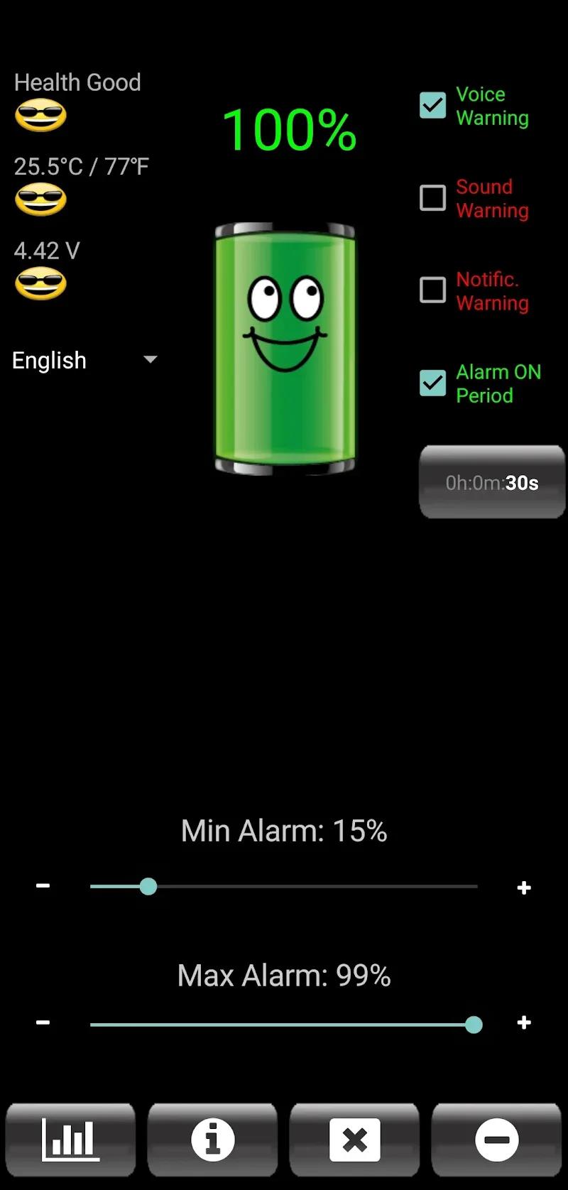 Battery Alarm PRO Screenshot 4