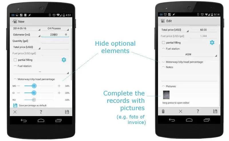 Car costs and fuel log PRO Screenshot 3