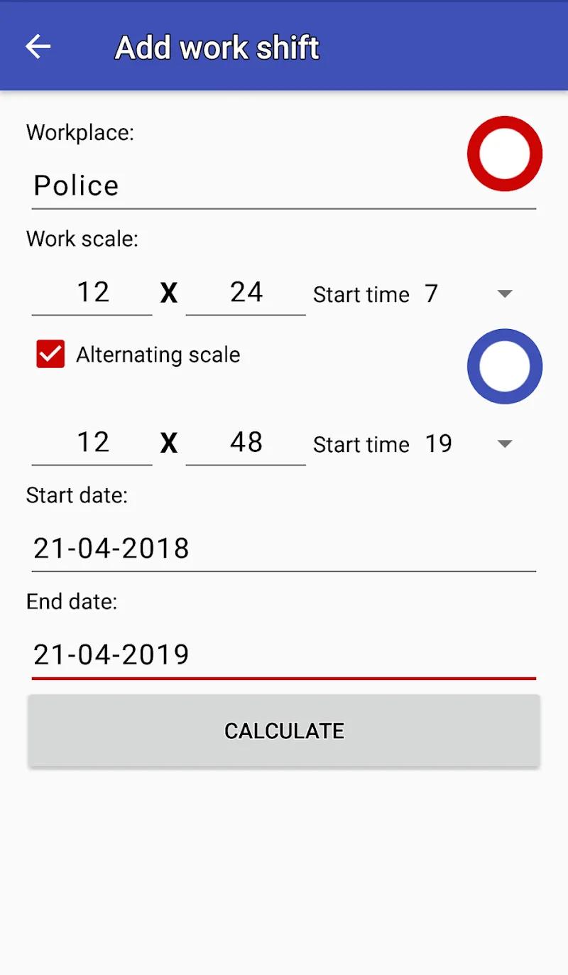 Easy work scheduling Screenshot 2