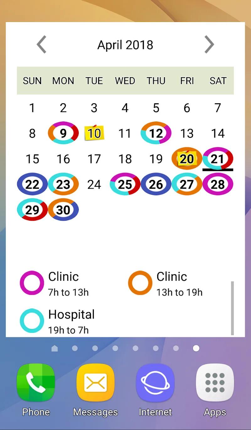 Easy work scheduling Screenshot 4