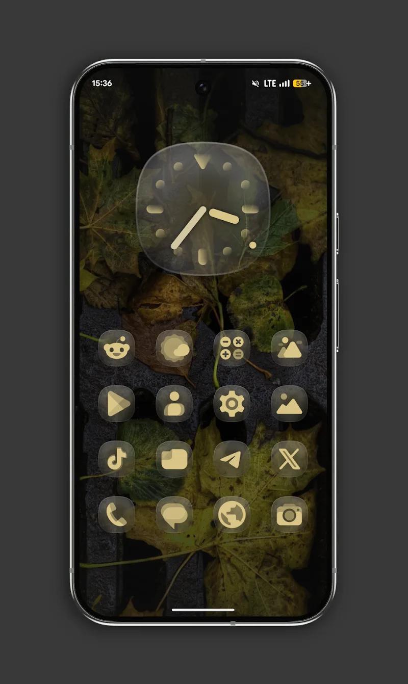 Glassy MaterialYou Icons Screenshot 1