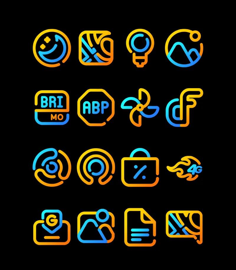 Nuclear Lines Icon Pack Screenshot 1