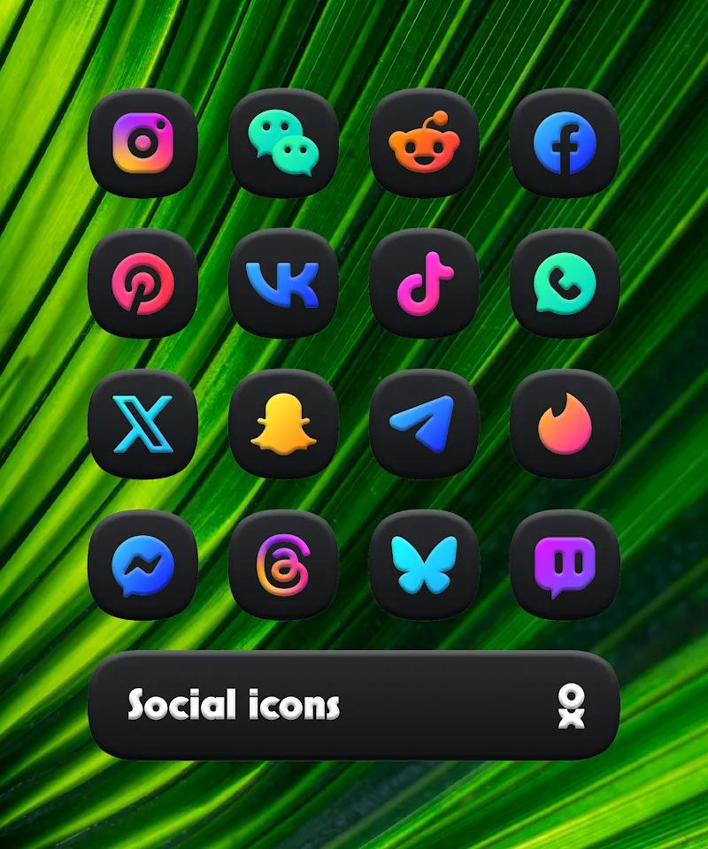 One UI 3D Dark Icon Pack Screenshot 3
