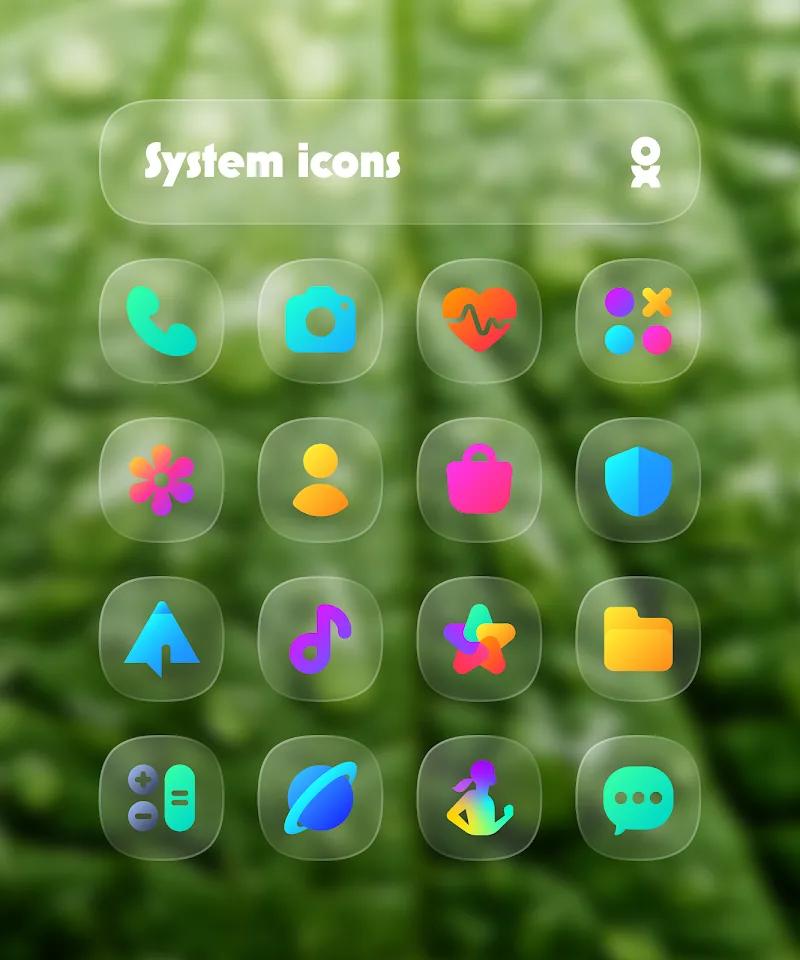 One UI Glass Color Icon Pack Screenshot 2