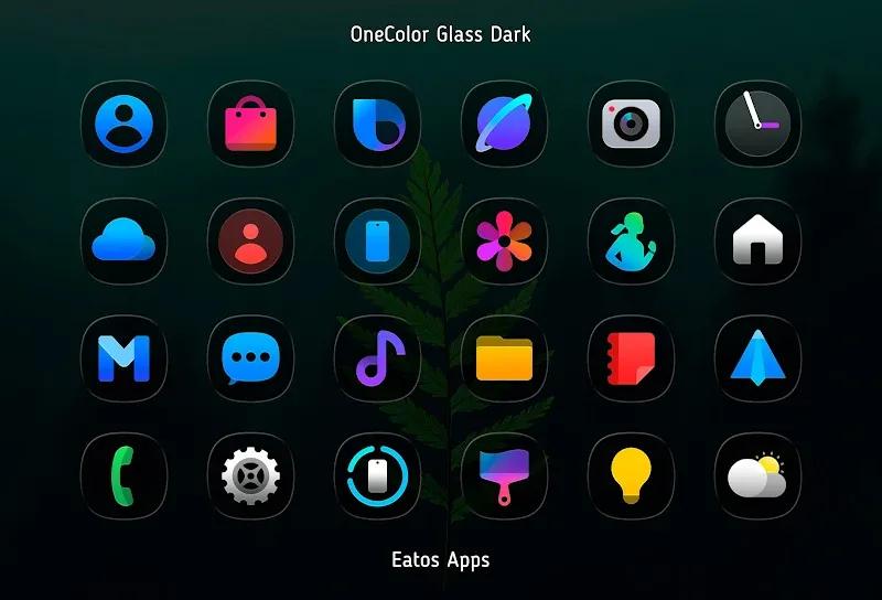 OneColor GlassDark - Icon Pack Screenshot 1