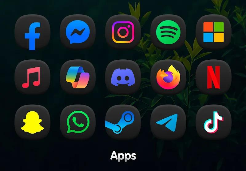 OneDark 3D - Icon Pack Screenshot 4