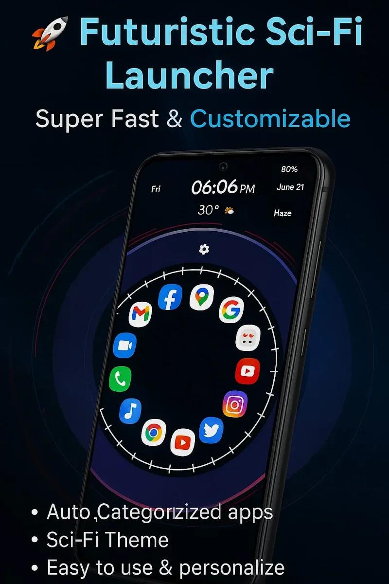 Orbit Launcher - Scifi Theme Screenshot 1