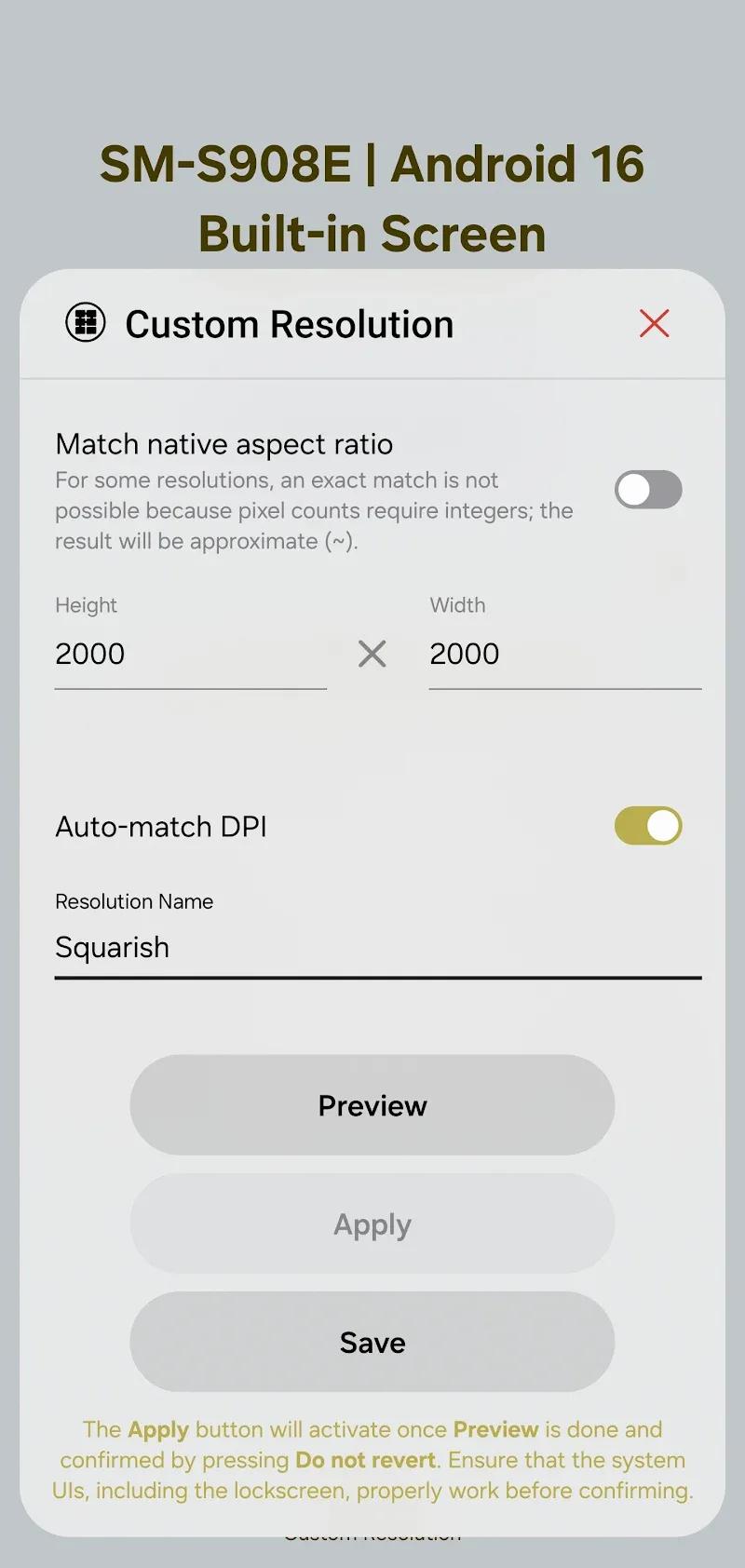 Pixels: Resolution+DPI Changer Screenshot 4