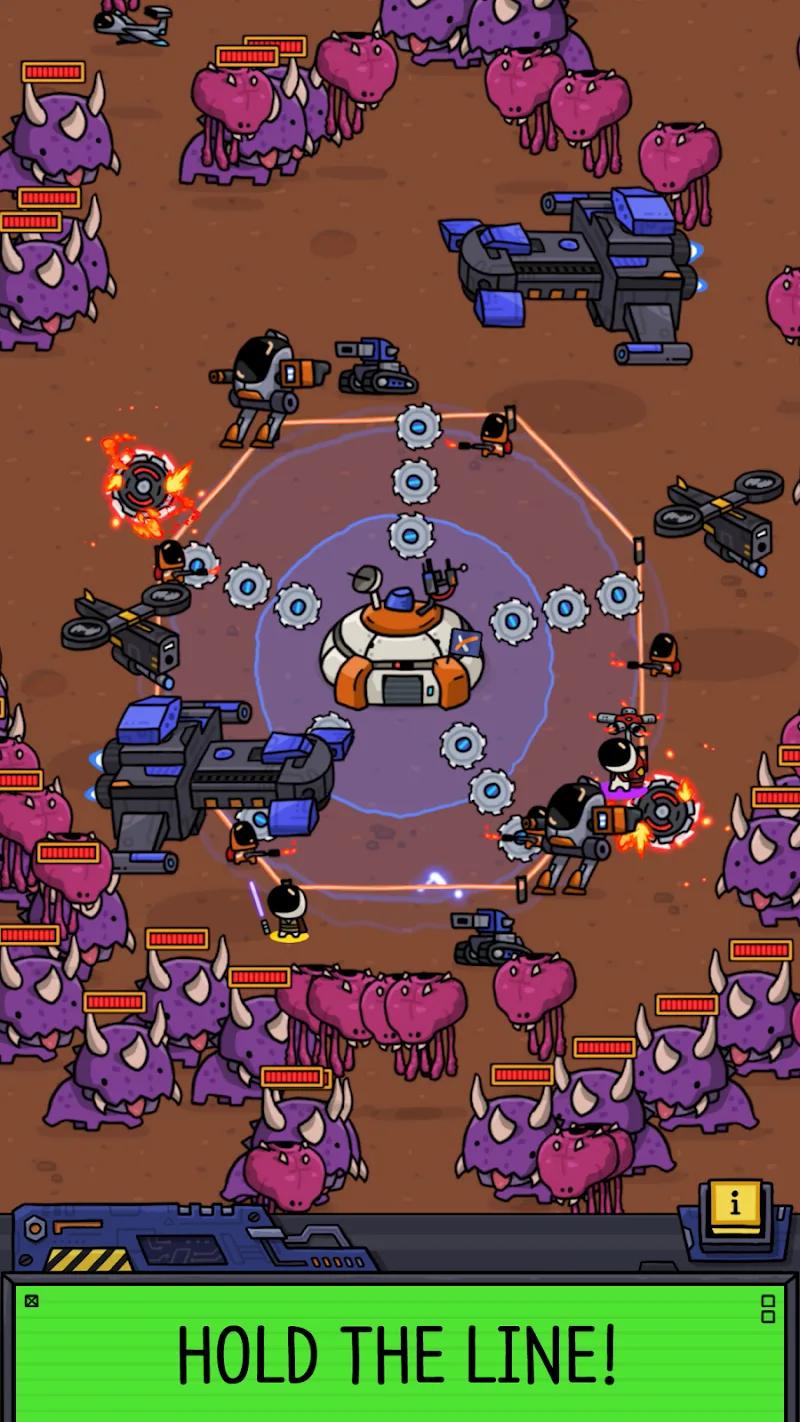 SpaceXYZ: Idle Tower Defense Screenshot 1