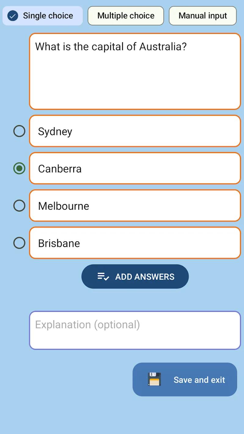 Test Maker Quiz Screenshot 3