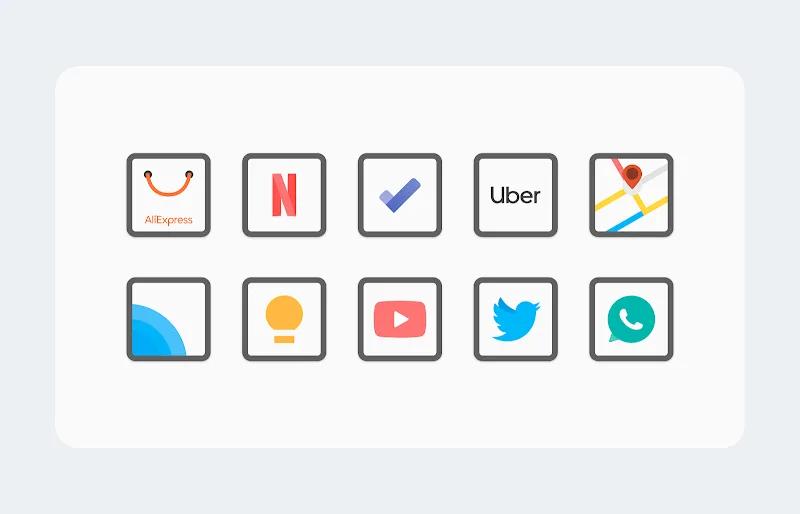 White Sweet Edge - Icon Pack Screenshot 1