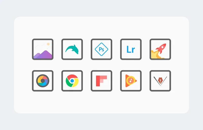 White Sweet Edge - Icon Pack Screenshot 4