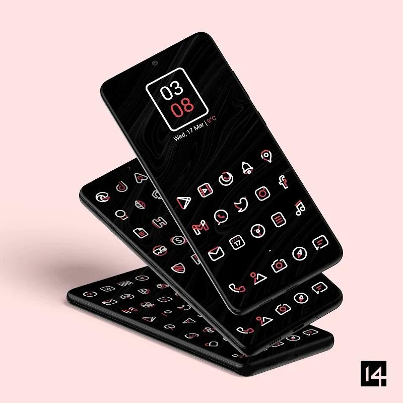 Aline Red Icon Pack Screenshot 1