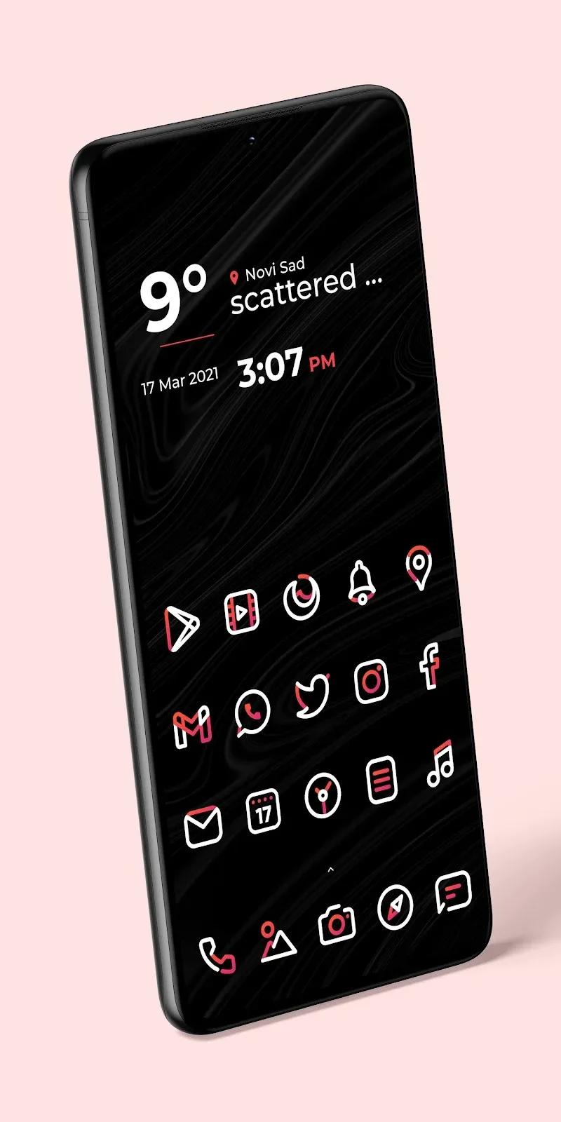 Aline Red Icon Pack Screenshot 3