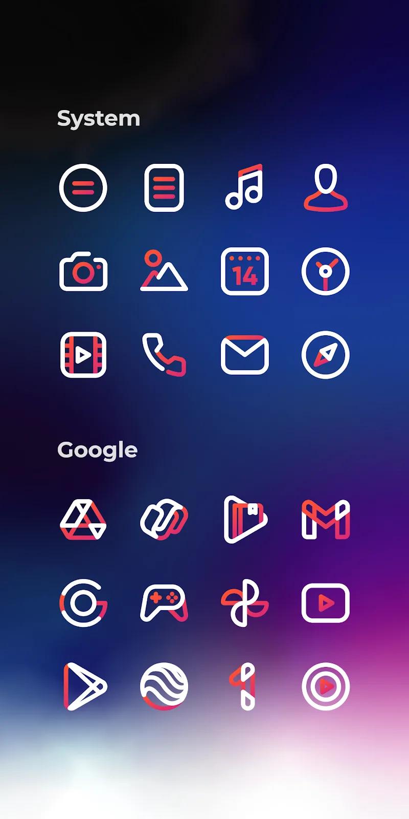 Aline Red Icon Pack Screenshot 4