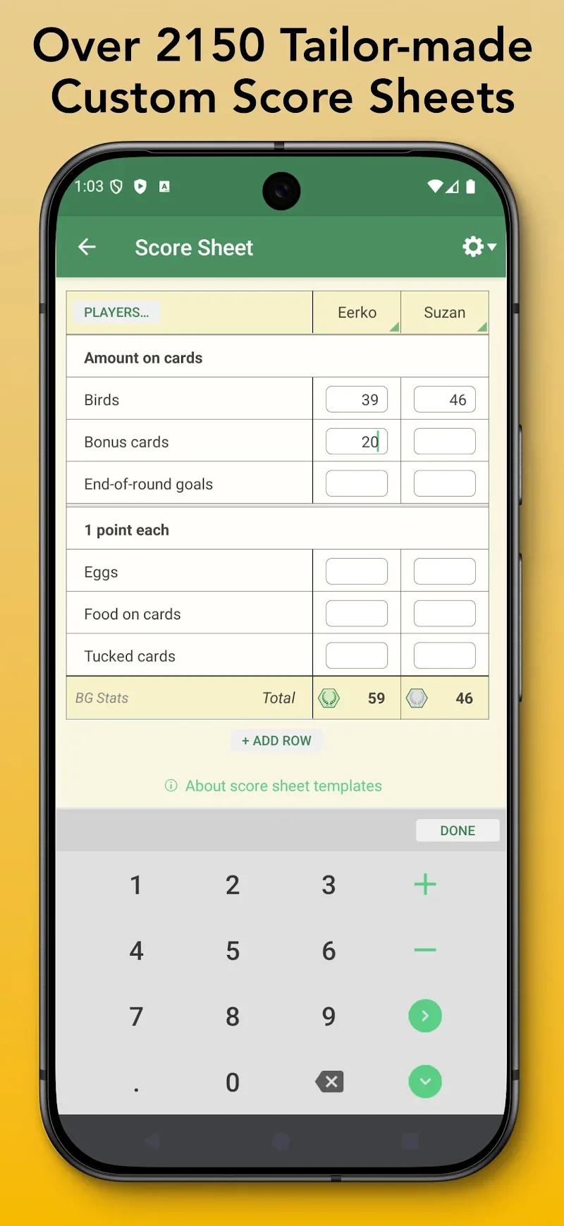 Board Game Stats Screenshot 5