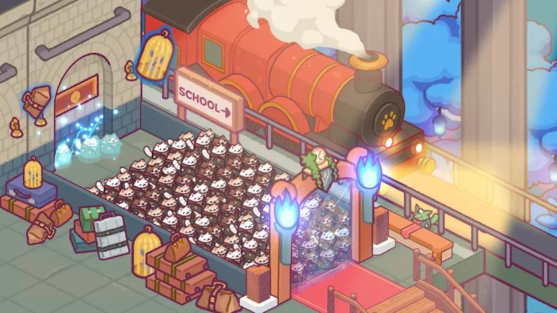 Cat Magic School : Cute Tycoon Screenshot 1