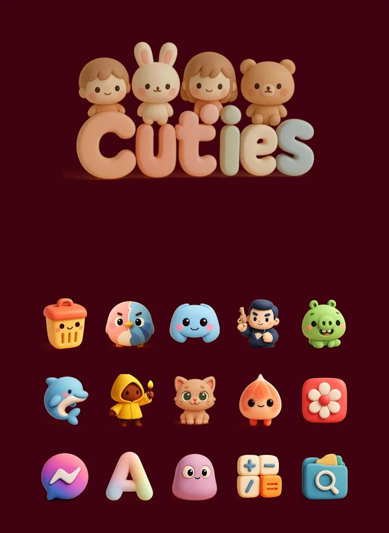 Cuties - Icon Pack Screenshot 2