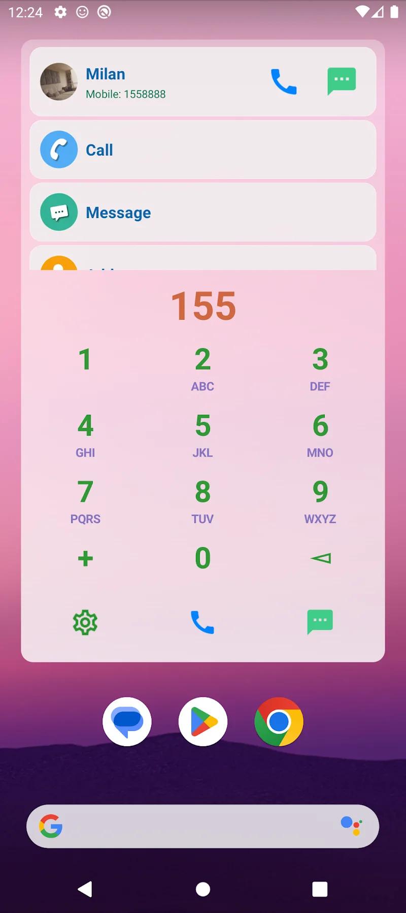 Dialer Widget Screenshot 2