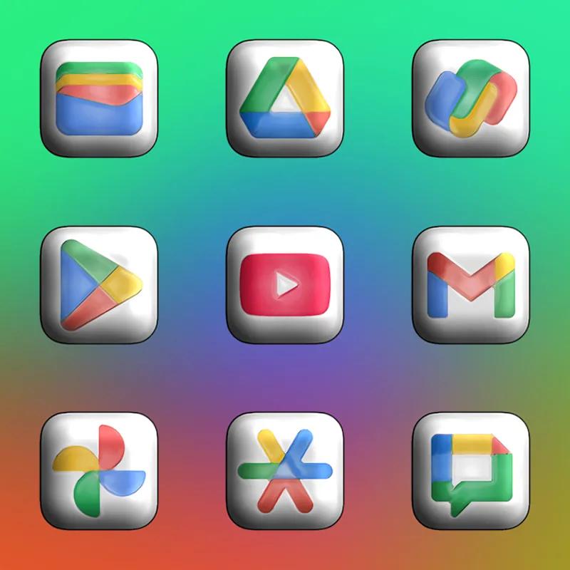 Glossy 3D - Icon Pack Screenshot 3