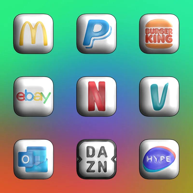Glossy 3D - Icon Pack Screenshot 4