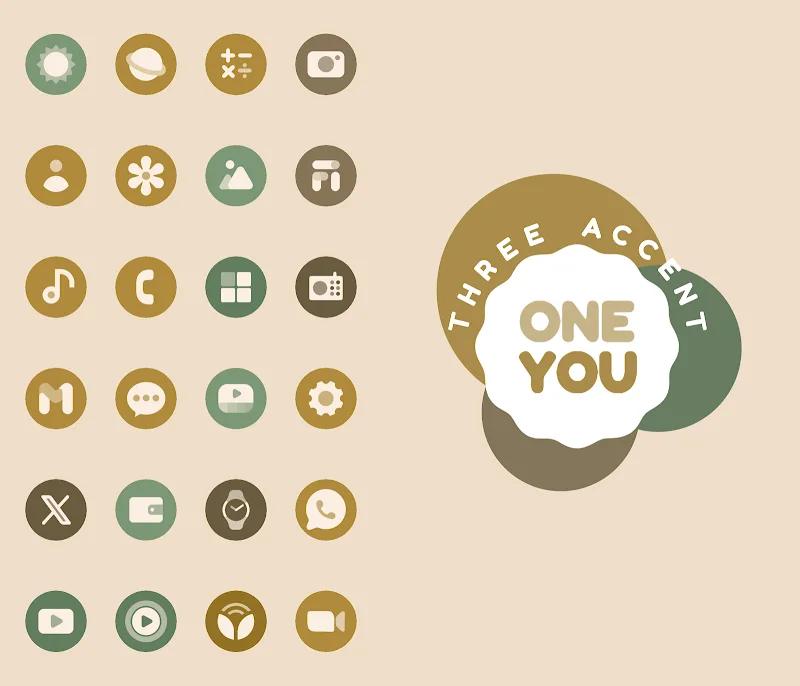 OneYou Three Accent Icons Screenshot 1