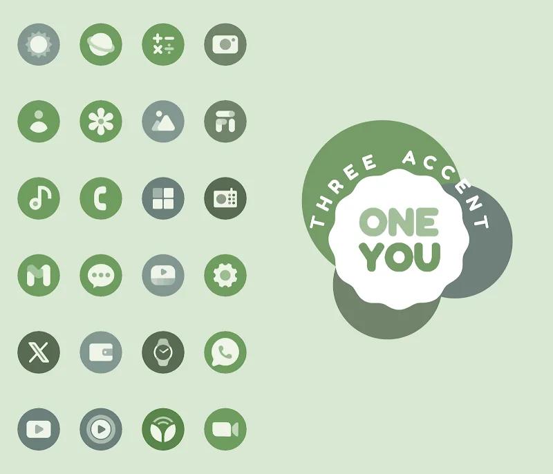 OneYou Three Accent Icons Screenshot 2