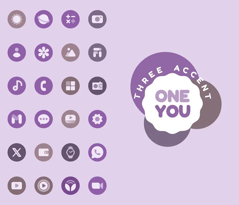 OneYou Three Accent Icons Screenshot 3