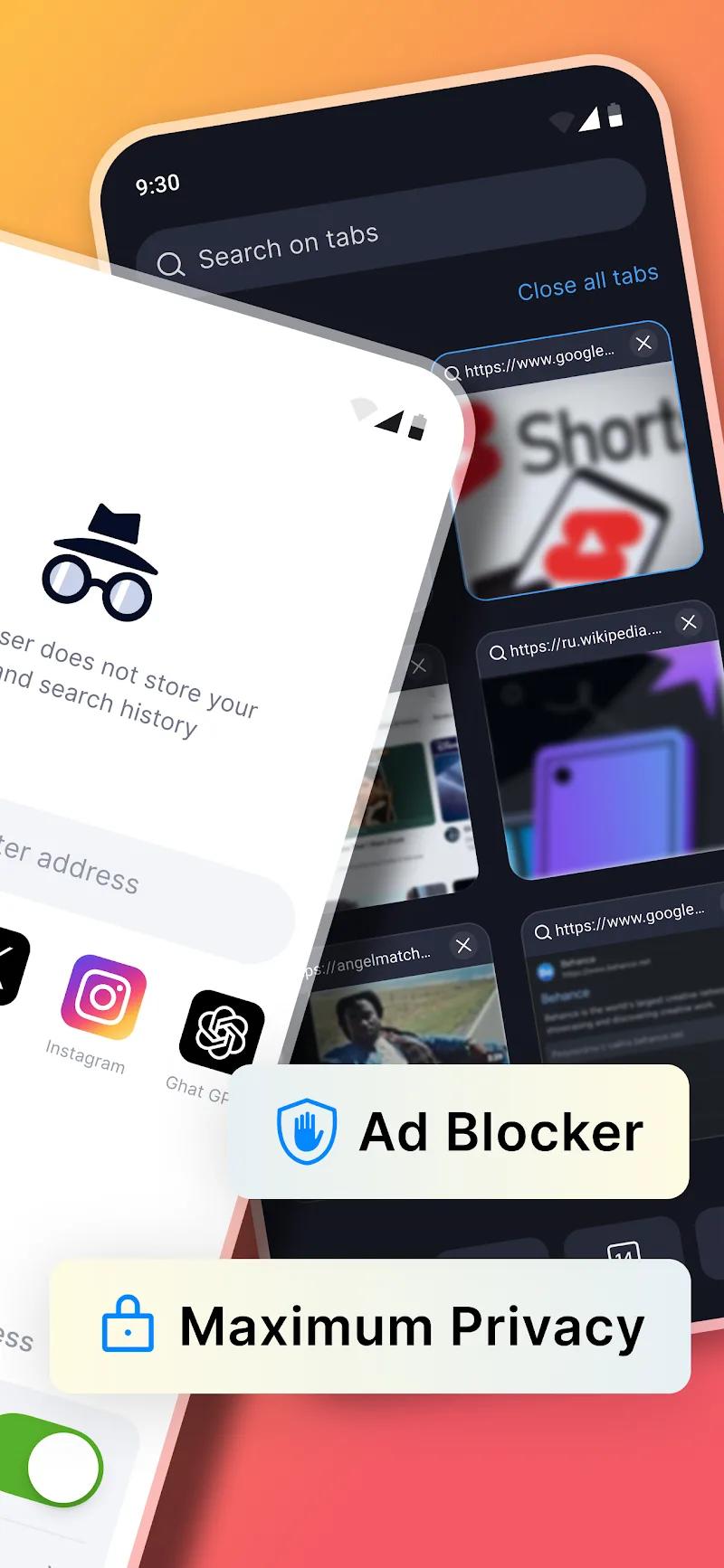 Private browser Screenshot 2