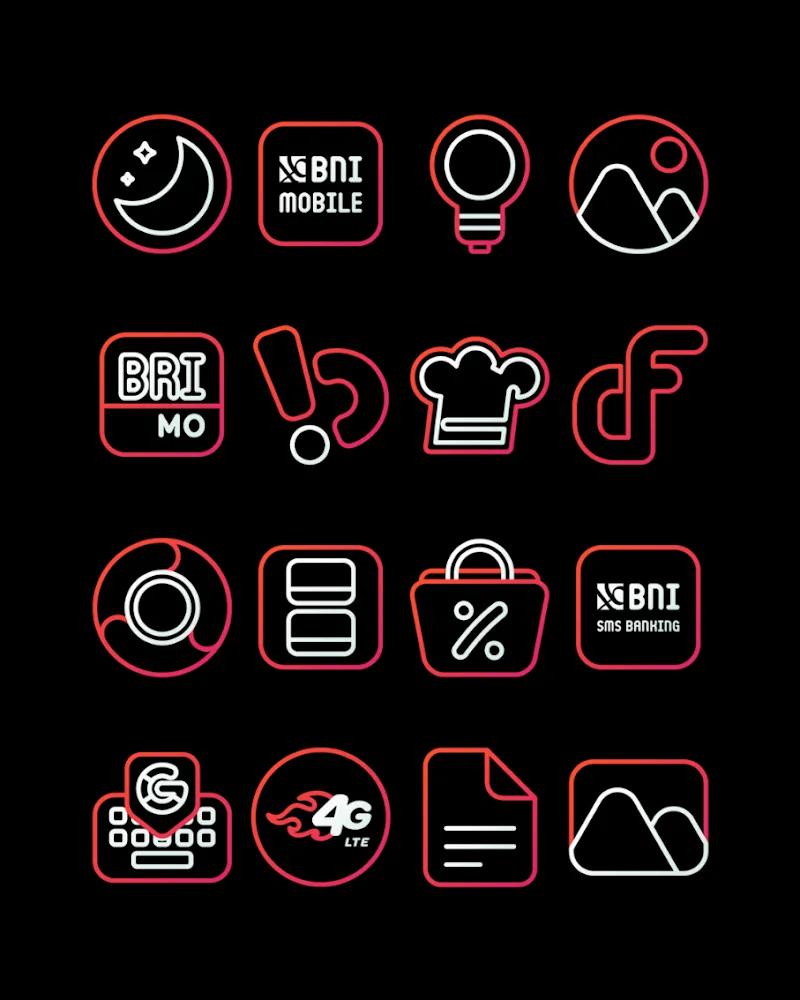 RoseLine Red - Icon Pack Screenshot 5