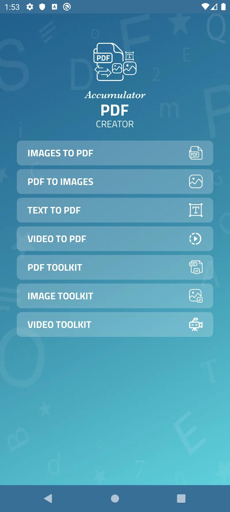 Accumulator PDF creator Screenshot 1