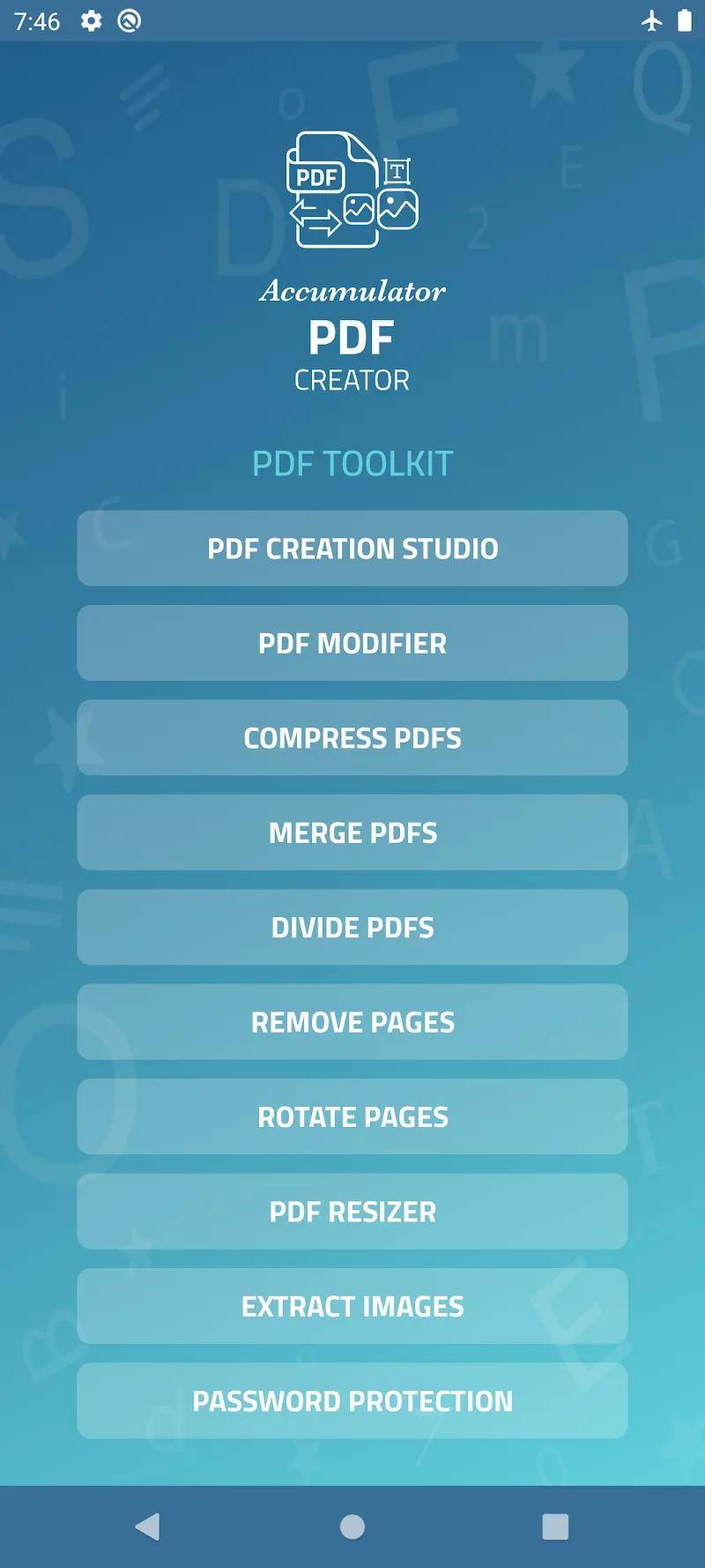Accumulator PDF creator Screenshot 2
