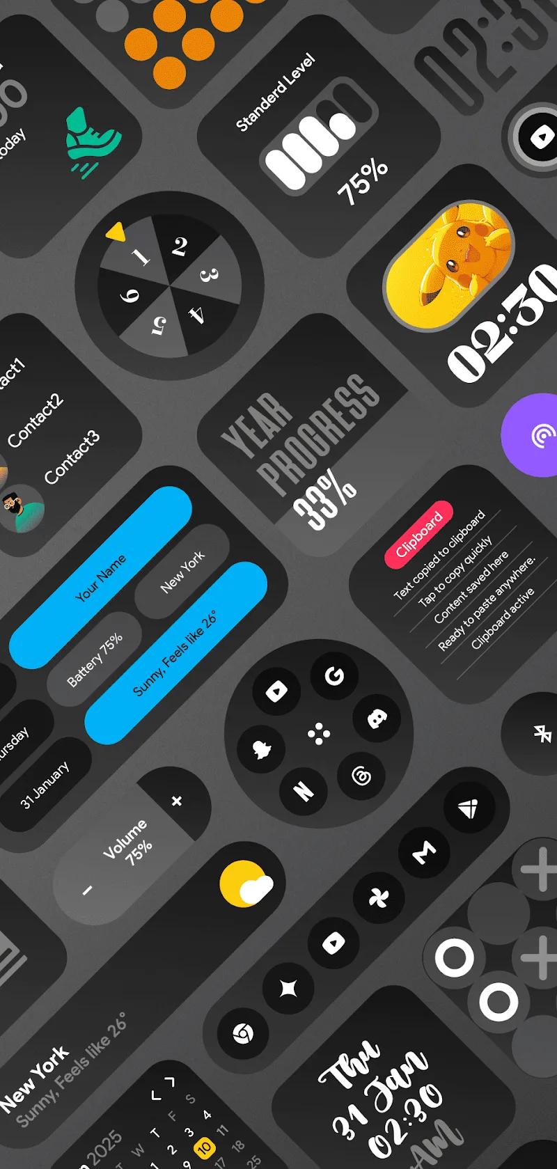 DarkGlass Widgets Screenshot 4