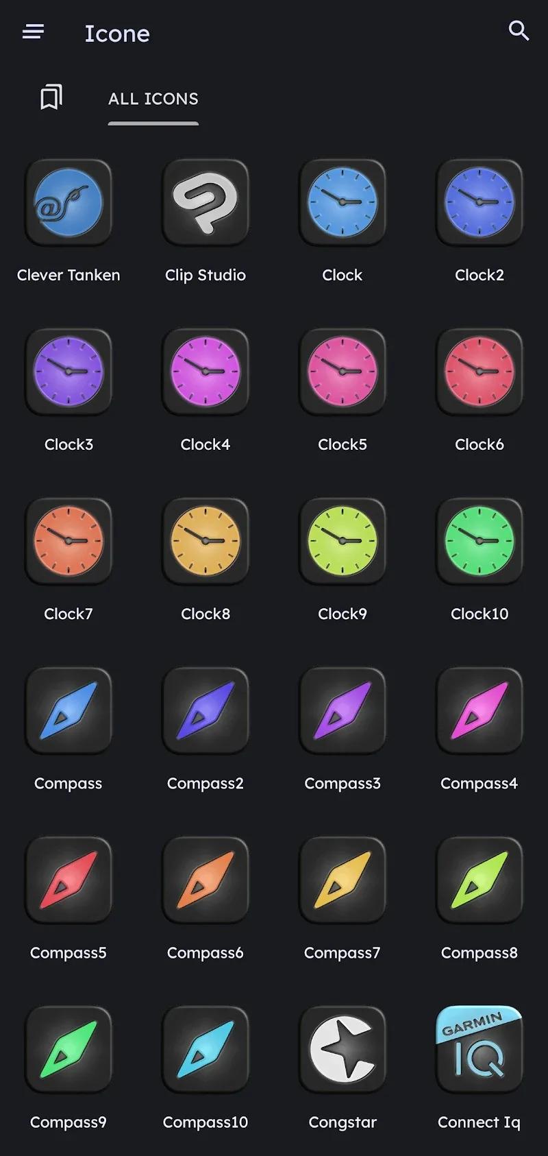 Glossy Dark - Icon Pack Screenshot 3