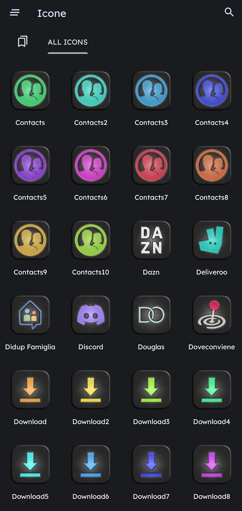 Glossy Dark - Icon Pack Screenshot 4