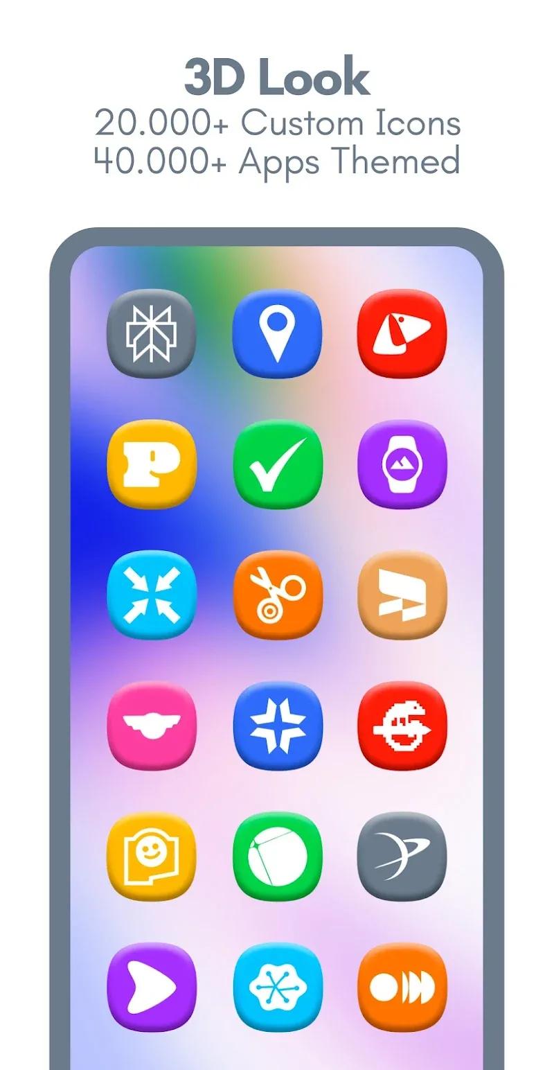 One 3D Color Icon Pack Screenshot 2