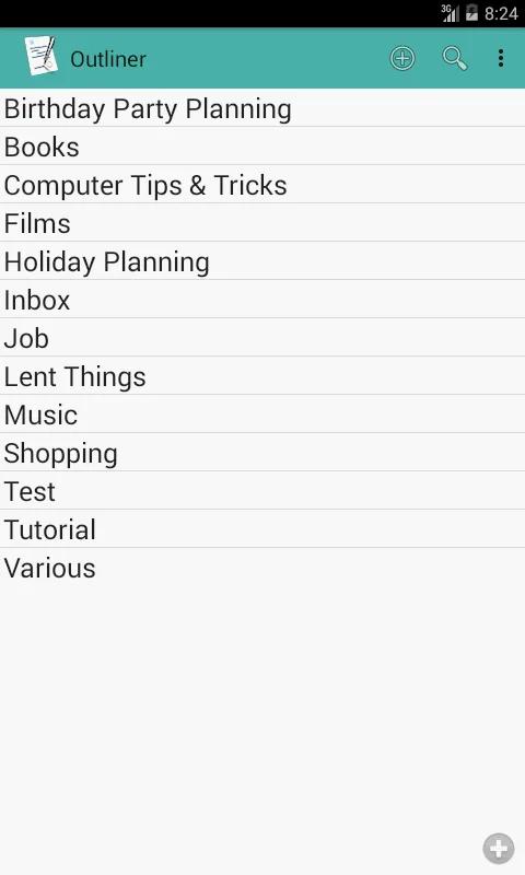Outliner Screenshot 1