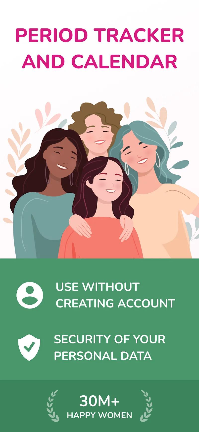 Period Tracker and Calendar Screenshot 1
