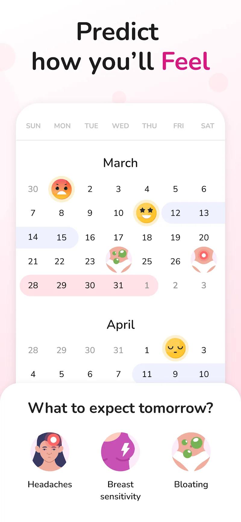 Period Tracker and Calendar Screenshot 3