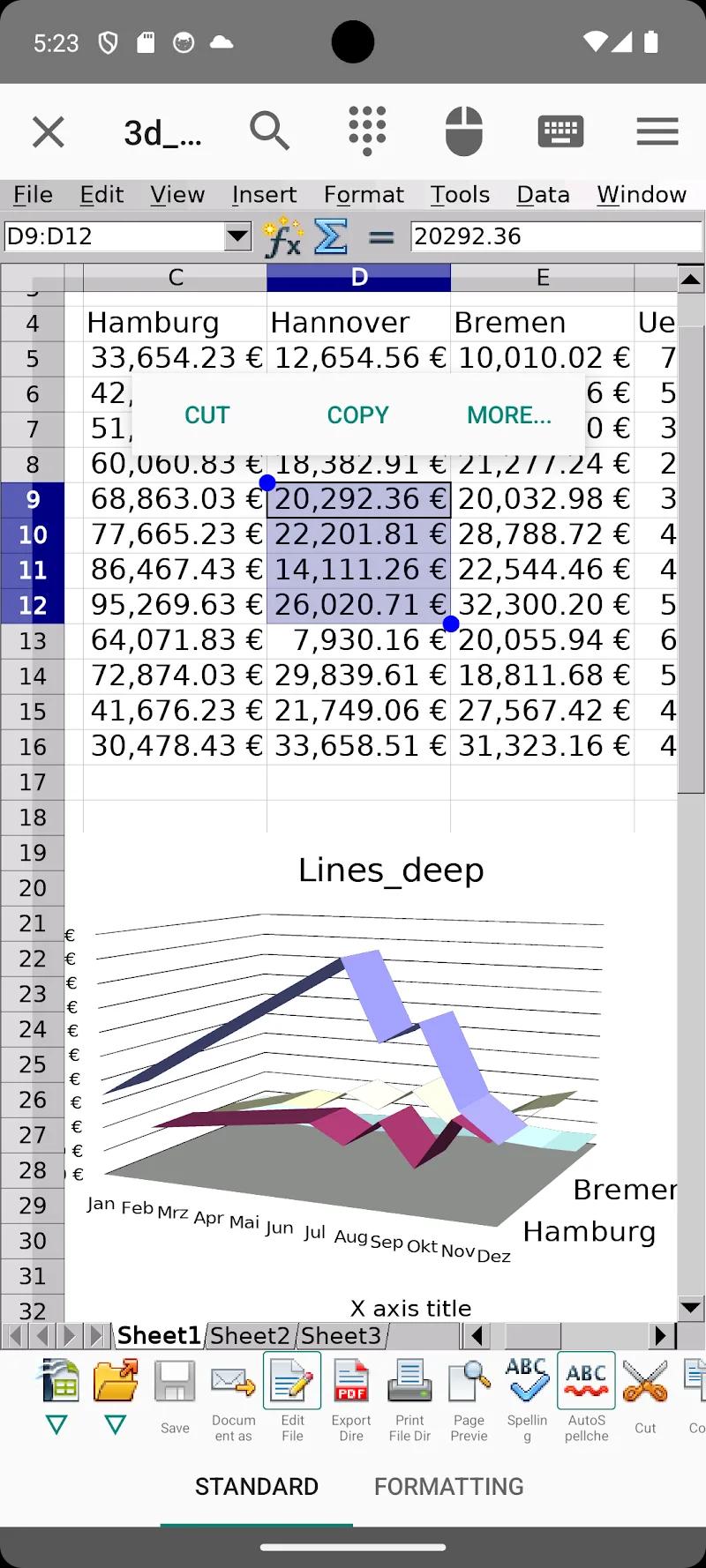 AndrOpen Office Screenshot 2