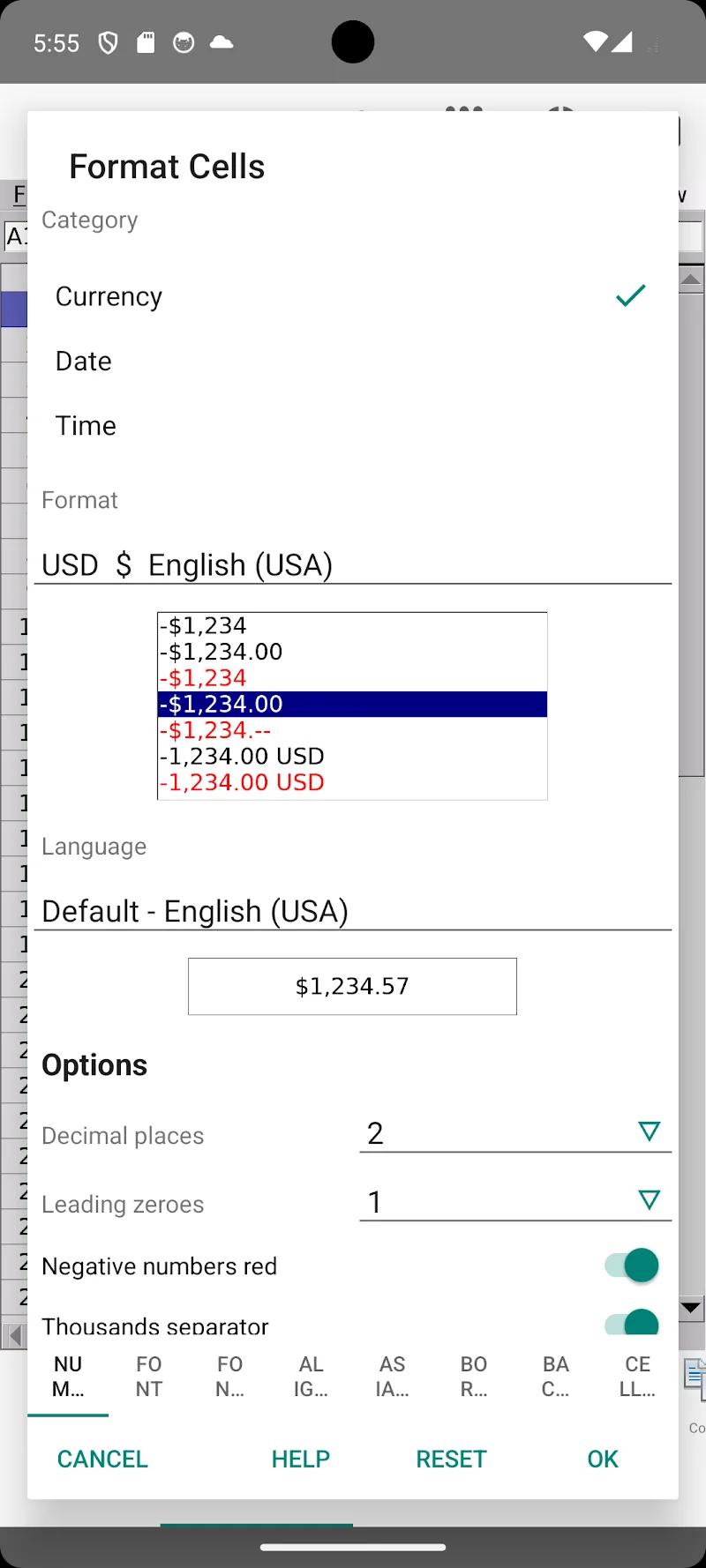 AndrOpen Office Screenshot 5