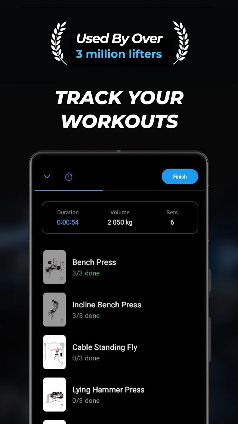 Lyfta: Gym Log Workout Tracker Screenshot 1