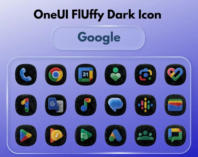 OneUI Fluffy Dark Icons Screenshot 2