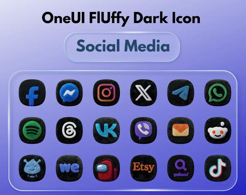 OneUI Fluffy Dark Icons Screenshot 3