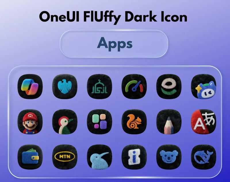 OneUI Fluffy Dark Icons Screenshot 4