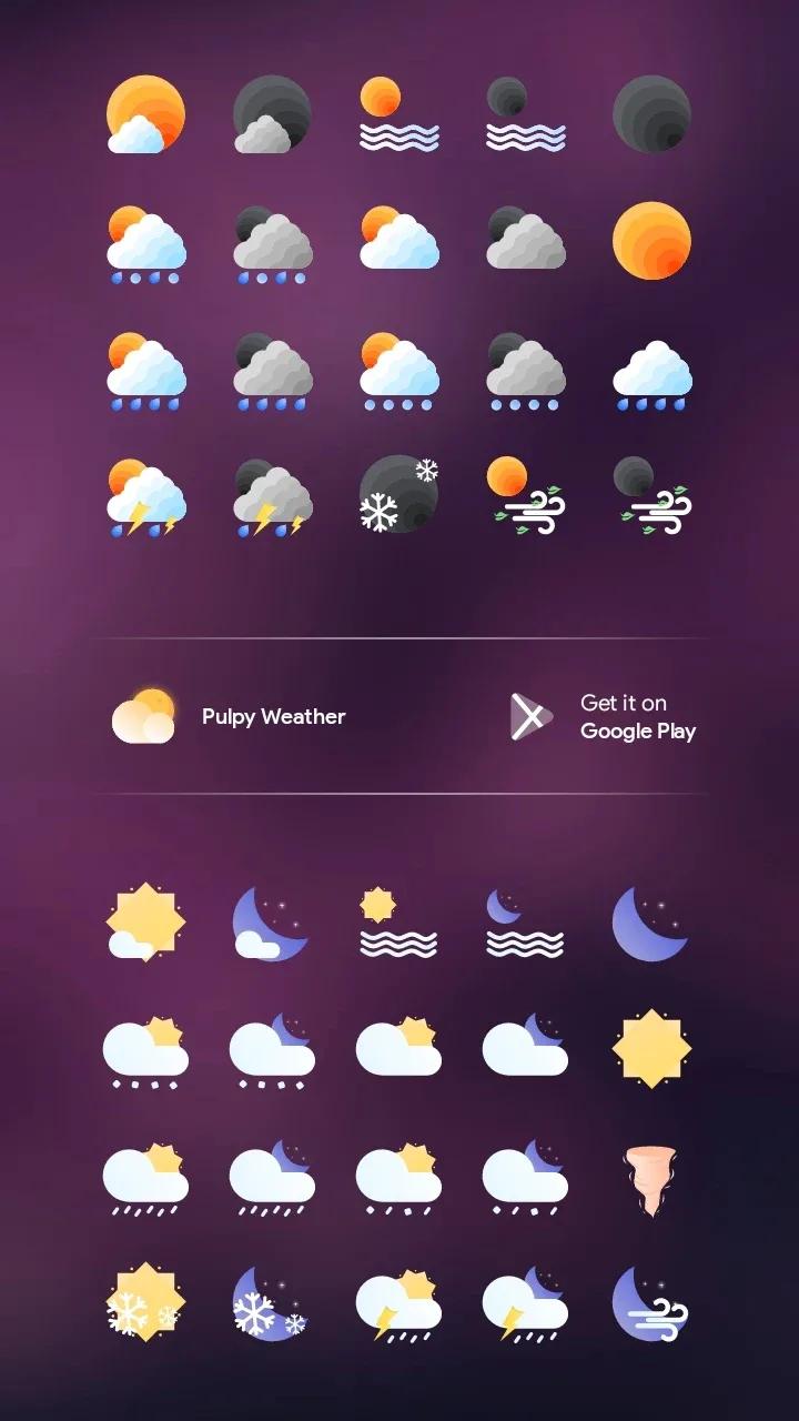 Pulpy Weather - Kwgt/Klwp/Klck Screenshot 3