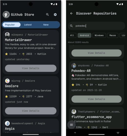 GitHub Store Screenshot 1
