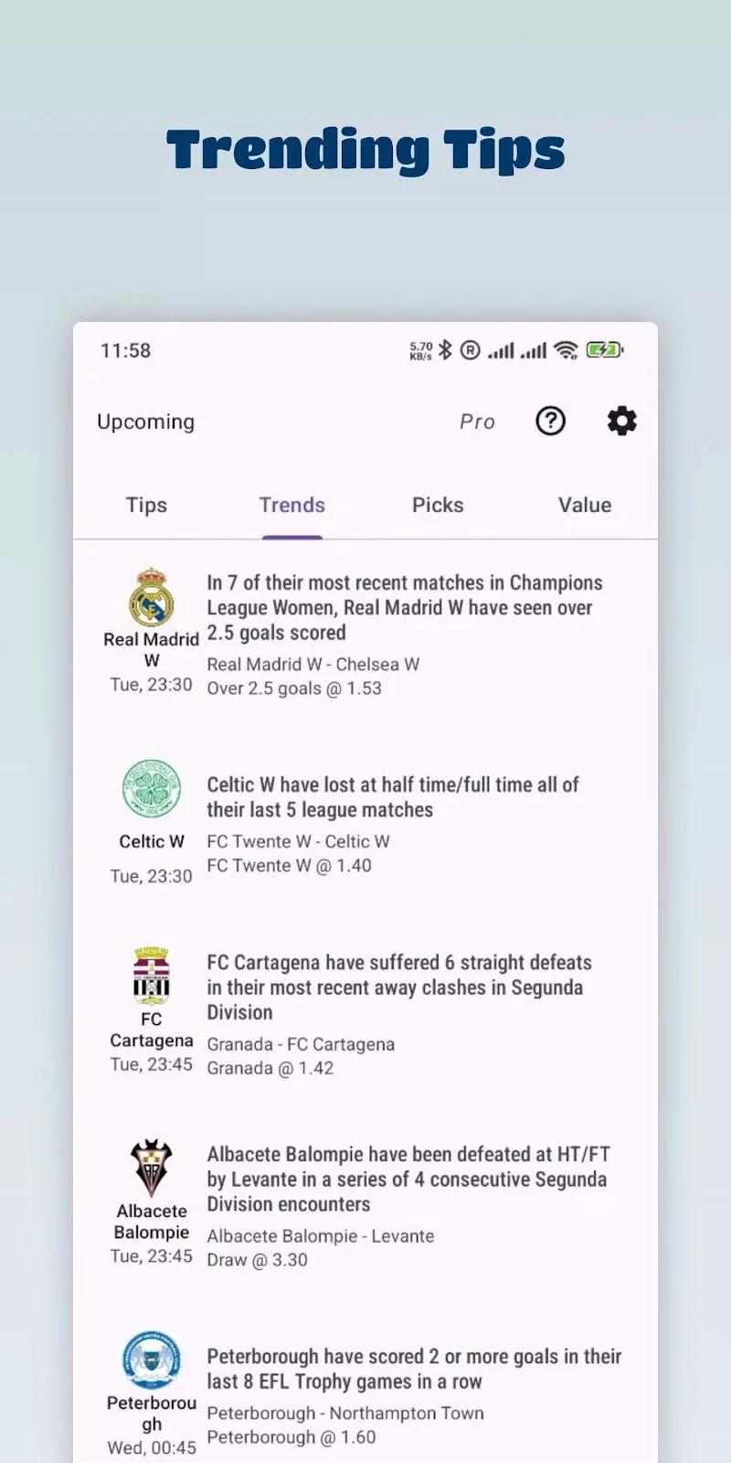 Soccer Betting Tips Screenshot 4